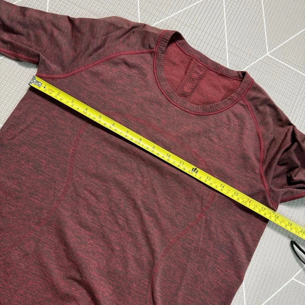 Lululemon Long Sleeve Swiftly Tech 10 Burgundy Red Thumbholes